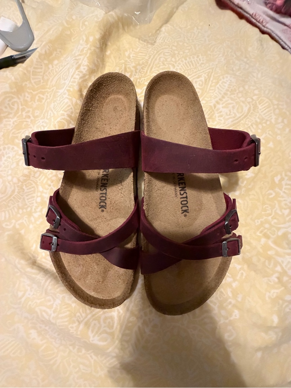 Birkenstock Women’s Wine Triple-Strap Sandal